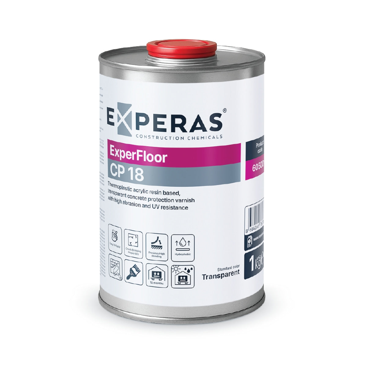 ExperFloor CP 18 – Transparante vloercoating voor beton met hoge UV- en slijtvastheid.